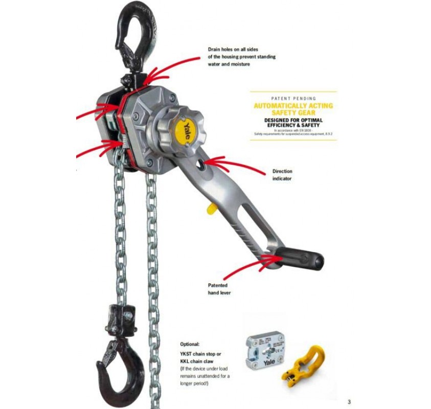 Utility Lever Hoist Yale UT Ratchet Lever Hoist Lifting Gear Direct